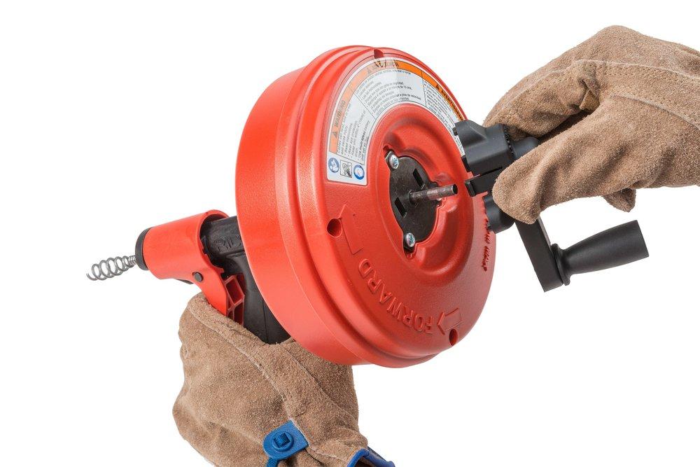 Power Spin Drain Cleaner with Autofeed 7.6 m x 6.3 mm RIDGID R57043