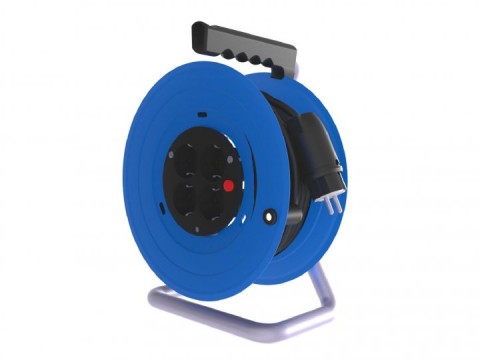 Metal cable reel  Cable  capacity  3x1,5mm 25 Mt   with 4 sockets and cable 16A BEMİS BM1K2103-0000
