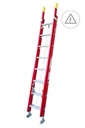 2x2=4m Fiber Insulated Rope Pulley Sliding Dielectric Ladder CÖMERT FSM-200