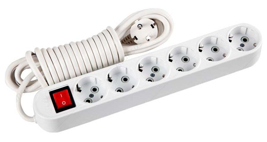 6-Outlet 16 Amp  Power Strip with Lighted On/Off Switch, 3m Cord FAR 6L3