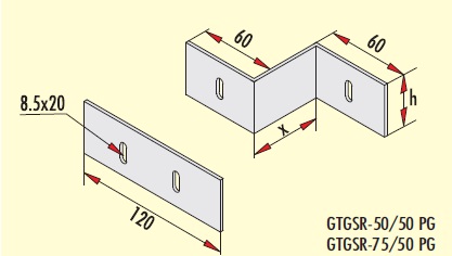 H45 Редукционный элемент e-1.5мм для  Кабельные Лоток GERSAN GTSE-5 PG