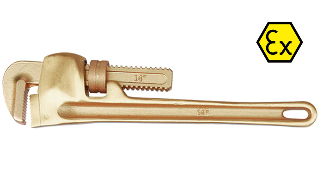 Aluminium Bronze Non-sparking Pipe Wrench 10"-250MM (30MM) BOSI BS610009