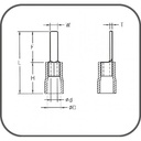 Blade Type Cable Terminalsu 1,50-2,50 (Blue) TPBÇ-10218