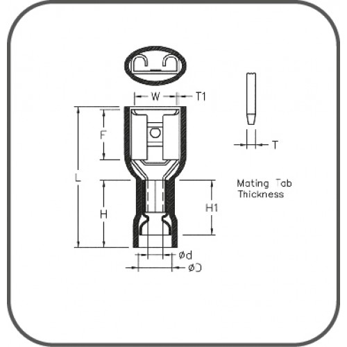 Fully Insulated Female Disconnectors 4,00-6,00 (Yellow) TPFFD-5638