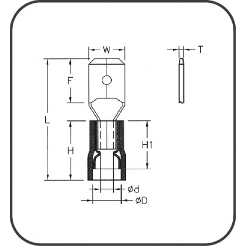 Male Disconnectors 4,00-6,00 (Yellow) TPFE-5638