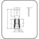 Male Disconnectors 4,00-6,00 (Yellow) TPFE-5638