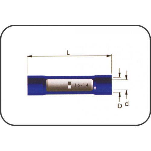 Butt-splice Connectors 1,50-2,50 (Blue) TPBY-252