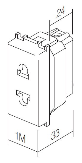 SOCKET EURO/AMERICAN+KS  TEM  VM21PW-U
