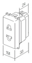 SOCKET EURO/AMERICAN+KS  TEM  VM21SB-U