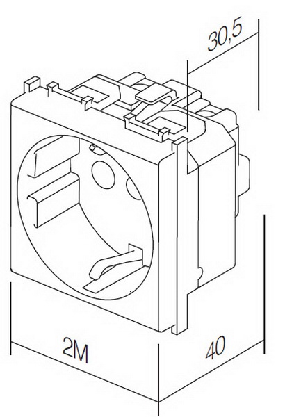 SOCKET FRENCH+KS  TEM  VM40ES-P