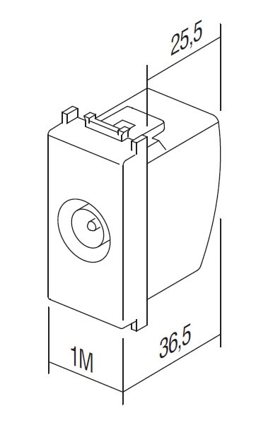 SOCKET TV TROUGHPASS  TEM  KM12PW-P