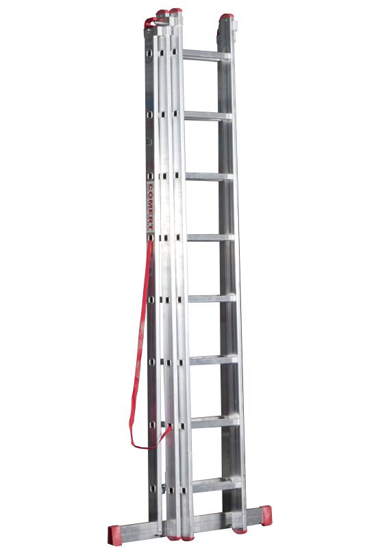 3x2  6m   Aluminum Triple Part Multipurpose Ladders CÖMERT   SATM.09