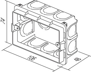 RECTANGULAR BOX FOR BRICK  TEM  DM30-P