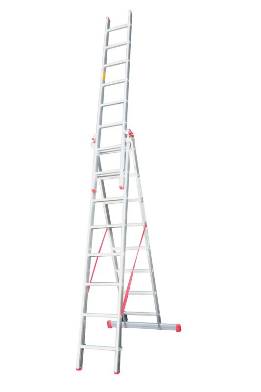 3x2  6m   Aluminum Triple Part Multipurpose Ladders CÖMERT   SATM.09