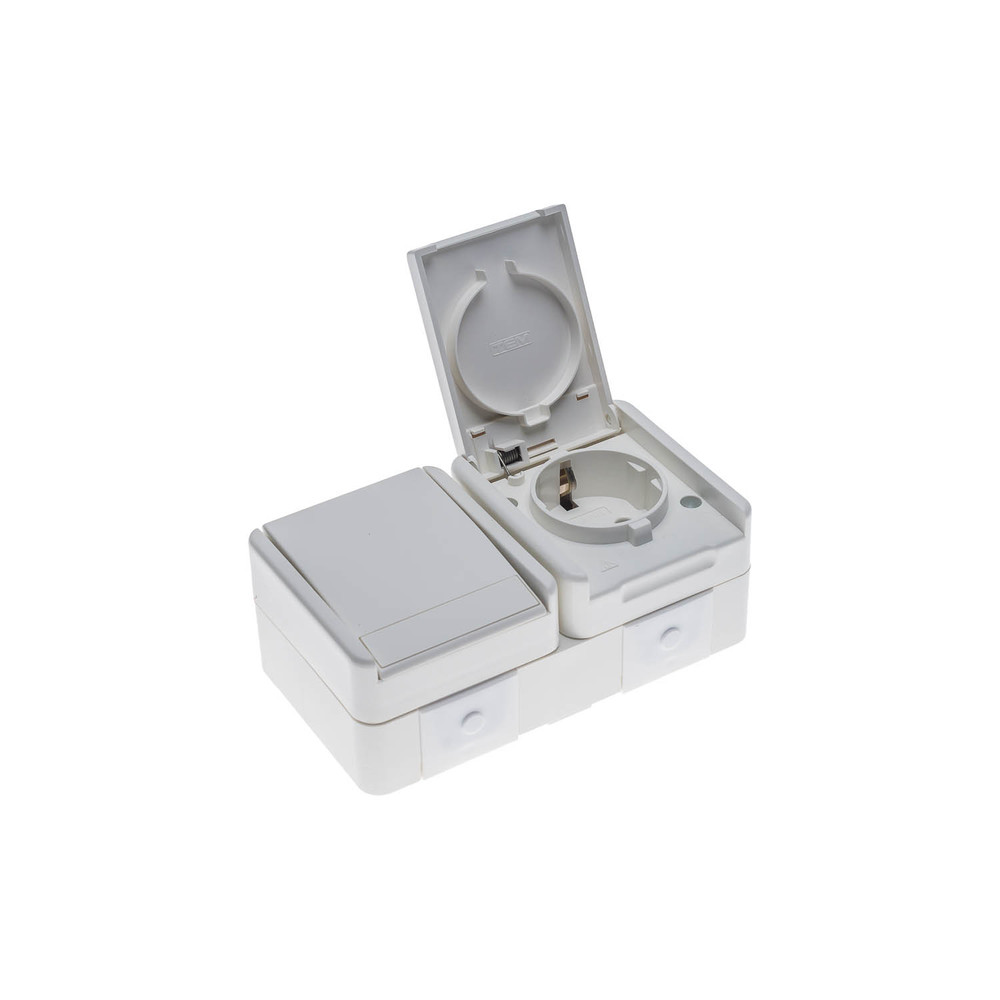 SOCKET SCH+SWITCH 2WAY HORIZ S  TEM  CF12PW-U