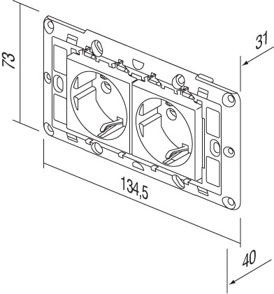 SOCKETS SET 2x SCHUKO  TEM  CM10PW-U