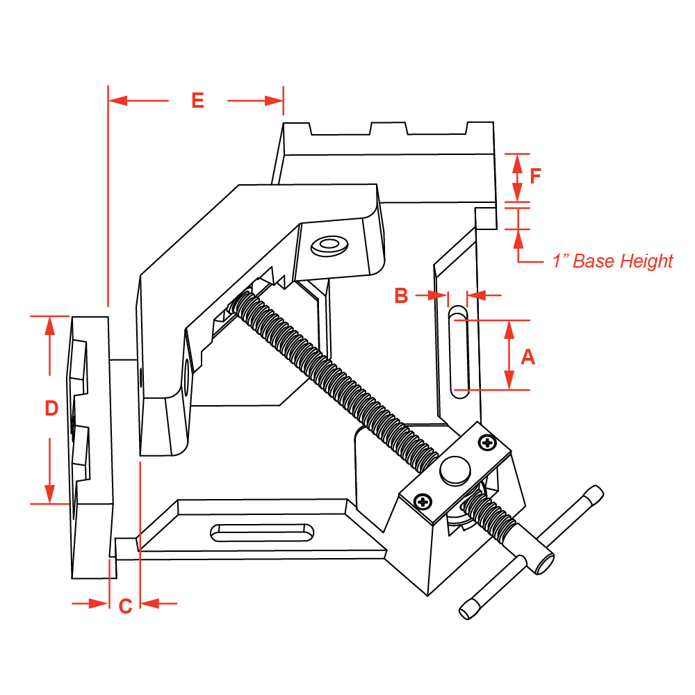 WELDERS ANGLE CLAMP, 3-AXIS, SWING AWAY STRONG HAND EUROPE WAC45-SW