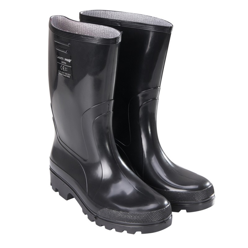 MEN'S WELLINGT., BLACK, MID-HIGH, PVC, OB E, "45", CE, LAHTI PROFİX CODE L3070145