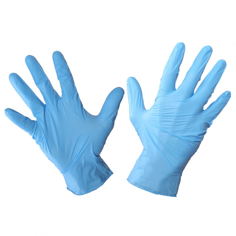 GLOVES NITRILE BLUE, 100 PCS., "8", CE, LAHTI PROFIX CODE L220808B