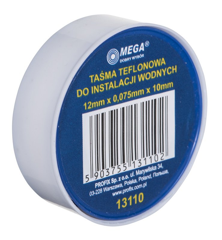INSULATION TAPE FOR WATER INSTALLATION , 12*0,075 MM, L=10 M 13110