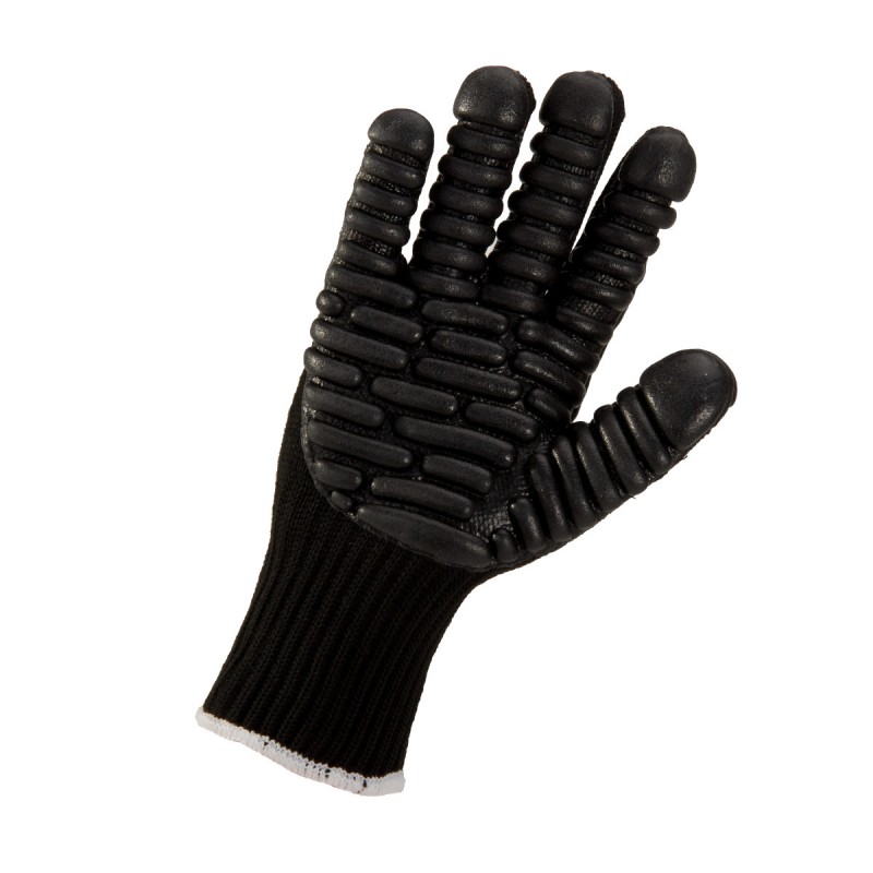 GLOVES ANTI-VIBRATION BLACK, L290110K, CARD, "10", CE, LAHTI PROFIX CODE L290110K