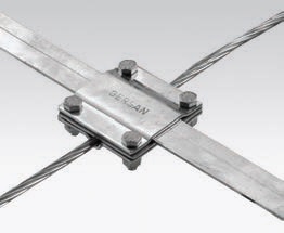 Fixing Clamps for 30x3 galvanized grounding strip GERSAN GTE-204-A/1