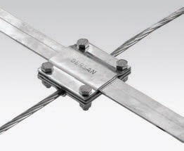 Fixing Clamps for 40x4/20mm galvanized grounding strip and Solid wire GERSAN GTE-221-A/1,5
