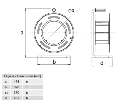 Metal cable reel without socket and  5x2,5mm Cable capacity  40 Mt BEMİS BM4-5000-0000