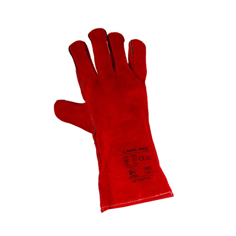 GLOVES LEATHER, WELDING, L270311P, CARD, "11", CE, LAHTI Profix code L270311K