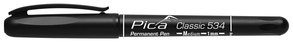 Permanent-Pen 'M' black, round tip, 1,0mm Pica  534/46