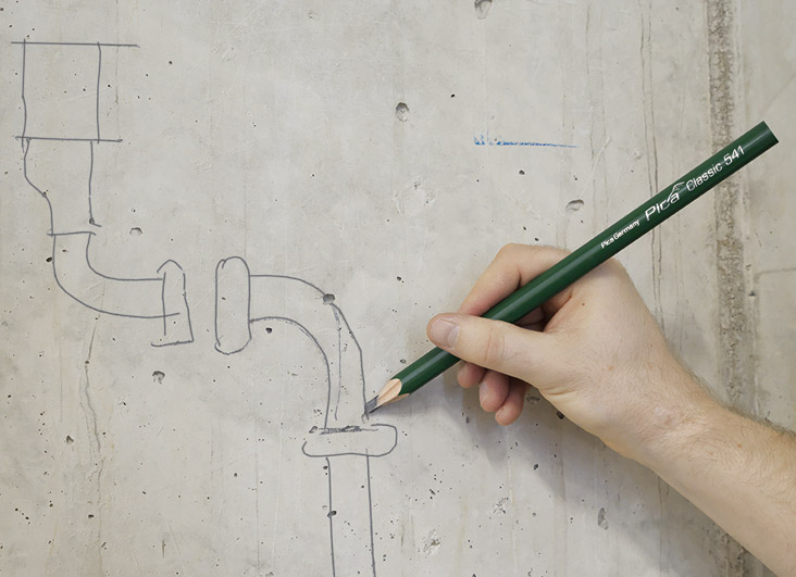 Stone-mason pencil, 24cm, hang-able Pica 541/24-10