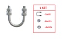 M8-1 inch U-Bolt (1SET=1ea U-Bolt,4ea Nuts,4ea Washers) Hot Dip Galvanized HDGM60100