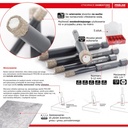 DIAMOND HOLE SAW SET, 5-12MM, 5PCS, HEX, PROLINE 27280