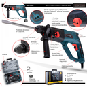 HAMMER DRILL 1050W, SDS+, 4 FUNCTION, BMC, ACCESSORIES TRYTON TMM1050K