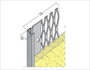 Aluminium Plaster Stop  LENGHT 3M (70mmx10mm)  L3M7010