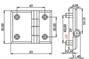 Hinge 50x63  SERMAK 426-V3
