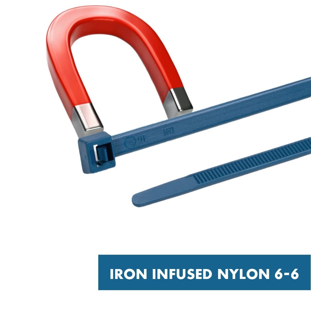 CABLE TIES 100x2,5 HALOGEN-FREE METAL DETECTABLE NYLON MD BLUE COFIL 0300003D