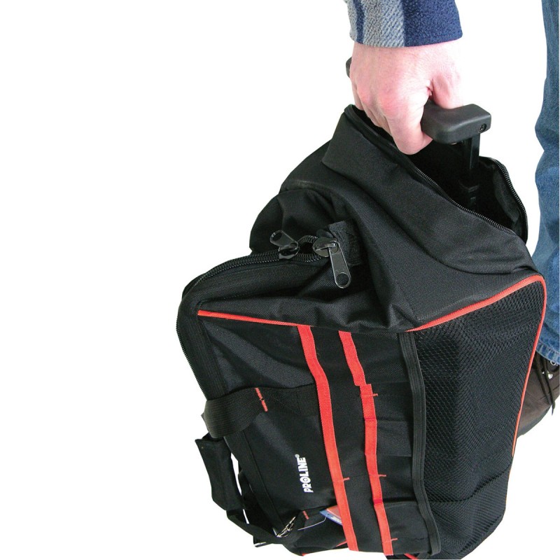 TOOL BAG WITH WHEELS AND EXT. HANDLE,510X290X360MM 62151
