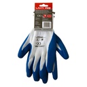 GLOVES LATEX BLUE-WHITE L210509P, CARD, "9", CE, LAHTI PROFİX CODE L210509K