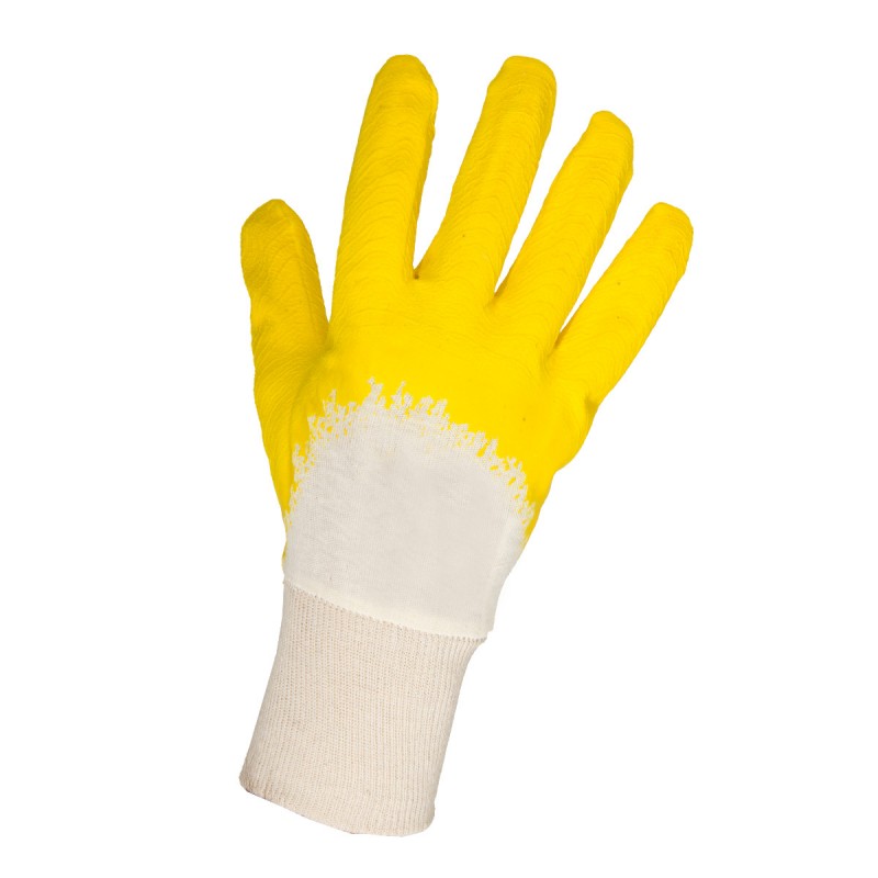 GLOVES LATEX YELL-WHITE L211410P, 12 PAIRS, "10", CE, LAHTI PROFİX CODE L211410W
