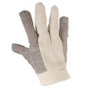 GLOVES DOTTED WHITE-BLACK L240310P, 12 PAIRS, "10", CE,LAHTI PROFİX CODE L240310W
