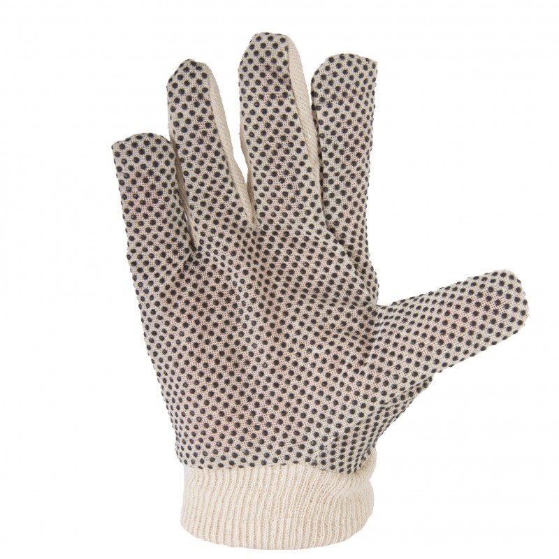GLOVES DOTTED WHITE-BLACK L240310P, 12 PAIRS, "10", CE,LAHTI PROFİX CODE L240310W