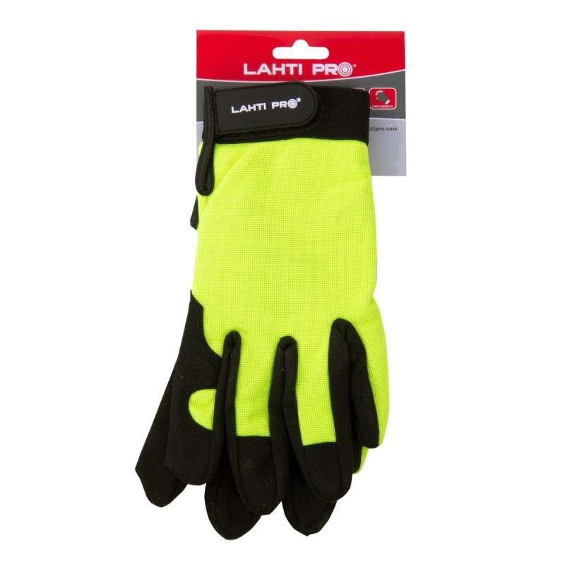 GLOVES MECH. BLACK-YELLOW L280310P, CARD, "10", CE, LAHTI PROFİX CODE L280310K