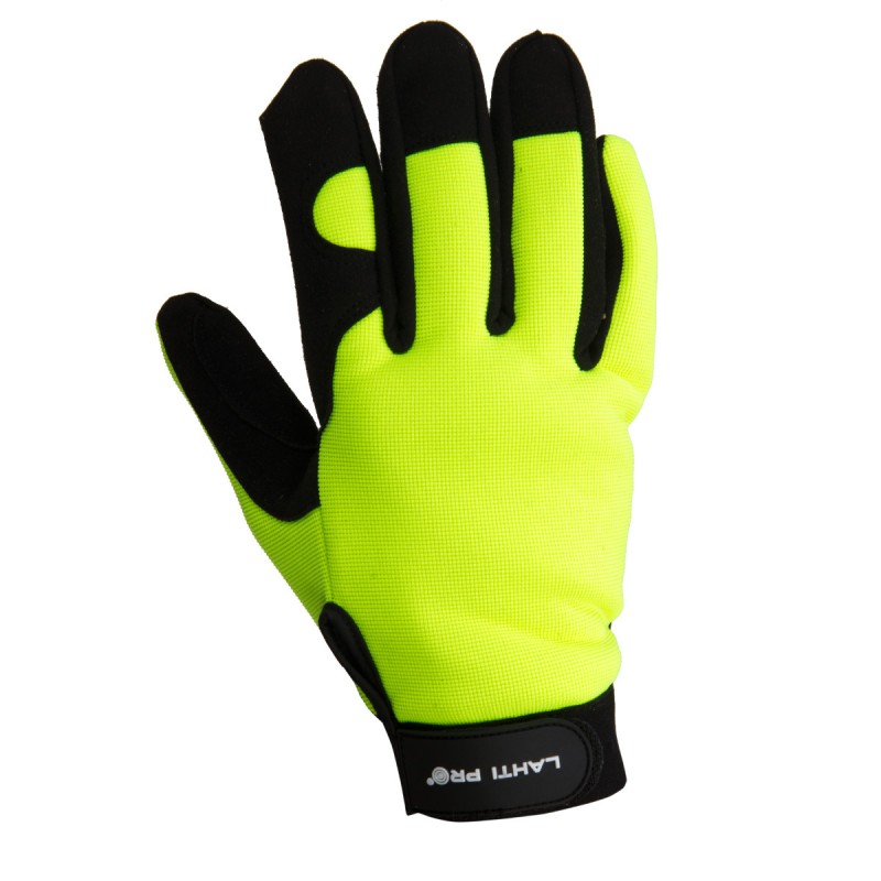 GLOVES MECH. BLACK-YELLOW L280311P, CARD, "11", CE, LAHTI PROFİX CODE L280311K