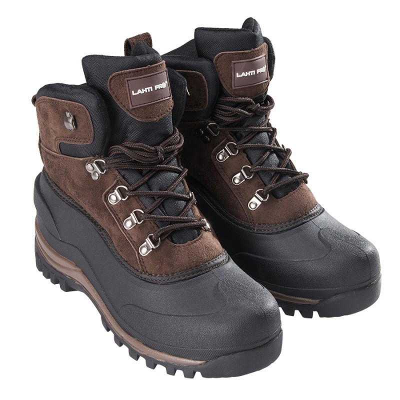 SNOW BOOTS, SYNTHETIC SUEDE, BROWN, "43", LAHTI PROFİX CODE L3080443