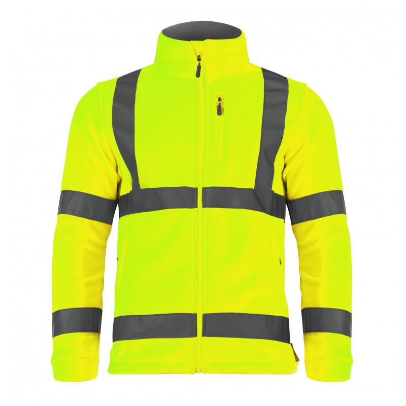 HIGH VISIBILITY FLEECE JACKET YELLOW, "2XL", CE, LAHTI PROFİX CODE L4010905