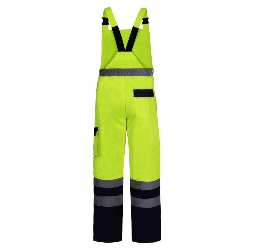 HIGH VIS. BIB PANTS YELLOW, "2XL", CE, LAHTI PROFİX CODE L4110505