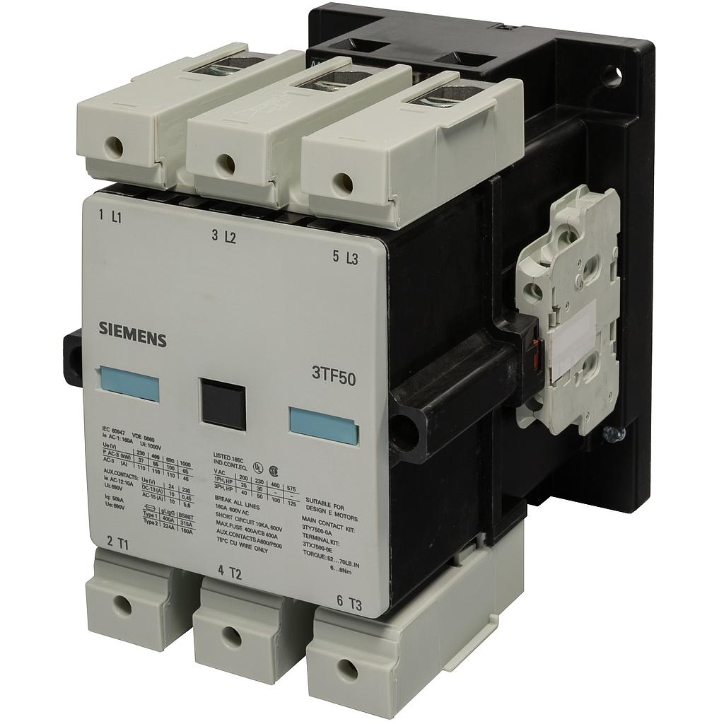 110A 55kW 2NO+2NC  Contactors Siemens 3TF5022-0AP0-ZA01