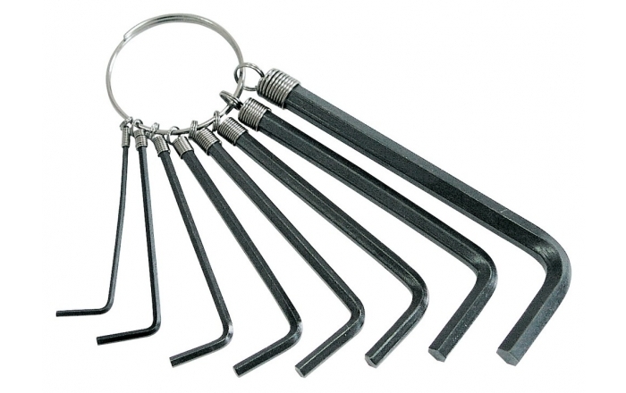 8PCS HEXAGON KEY SET ON RING. CONTENTS: 1.5; 2.0; 2.5; 3.0; 3.5; 4.0; 5.0; 6.0  Profix code 48008