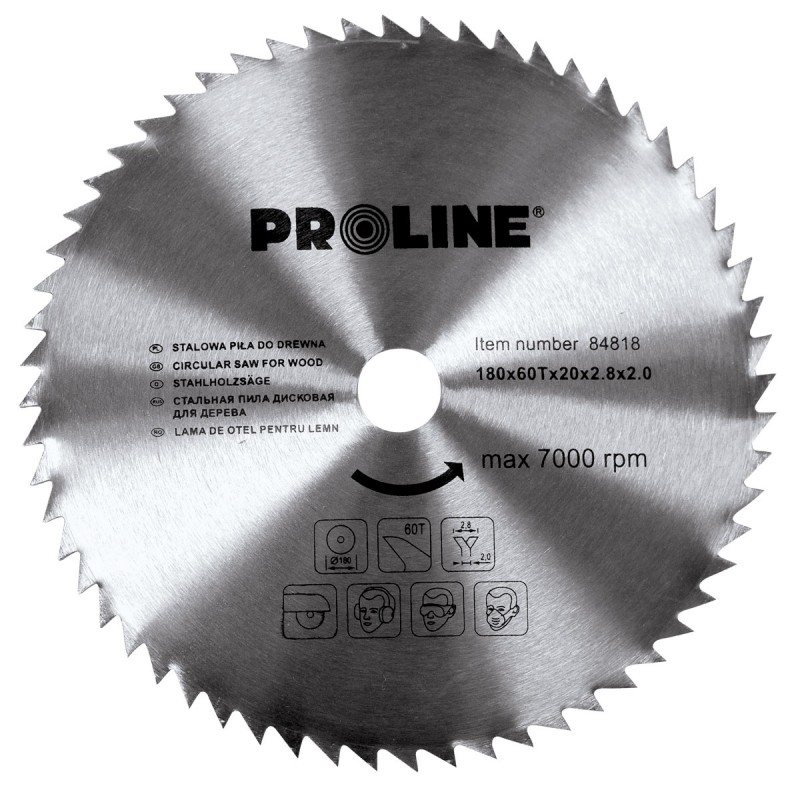 TAXTA KƏSİMİ ÜÇÜN DAİRƏVİ MİŞAR ÜLGÜCÜ, KARBONSUZ 180*60T*20 PROLINE Profix kod 84818